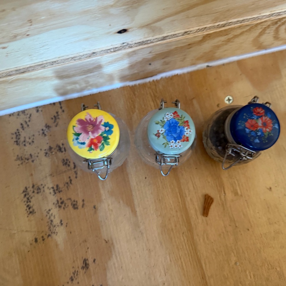 Pioneer woman mini Glass Jars Set & dog shakers - Picture 3 of 5